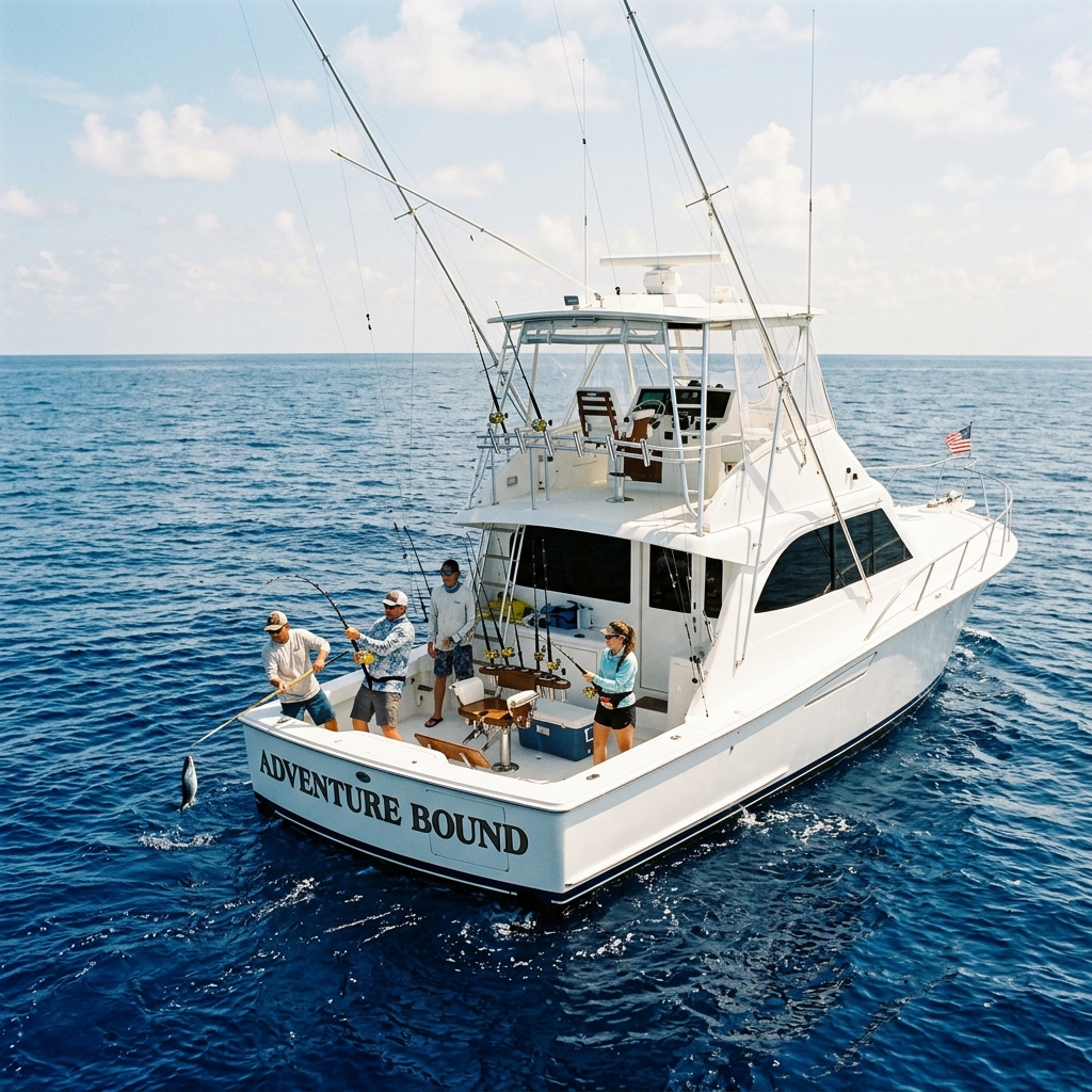 A relaxed fishing trip off the Side coast.